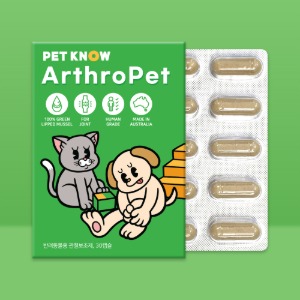 펫노우 아스로펫 강아지 고양이 슬개골탈구 관절영양제 30캡슐